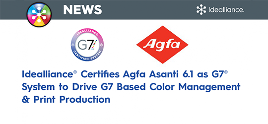 Idealliance Certifies Agfa Asanti 6.1 as G7 System Announcement