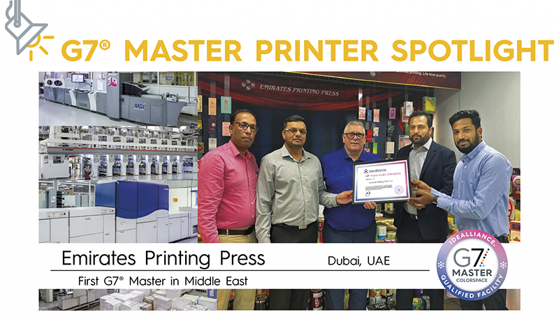 G7 Master Printer Spotlight: Emirates Printing Press Staff Receiving Certificate