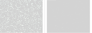 White Ink Laydown - Mottled (Left) vs Smooth (Right)