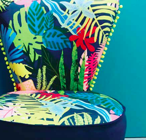 Printed Fabric Chair
