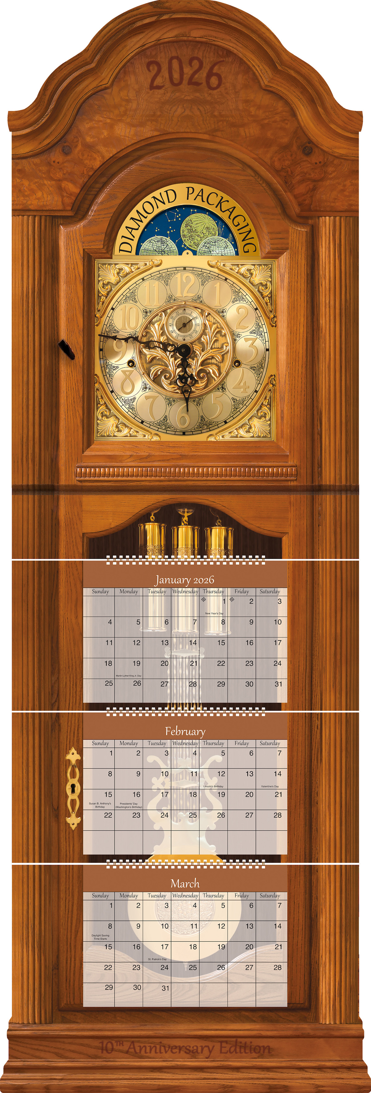 Diamond Packaging Clock