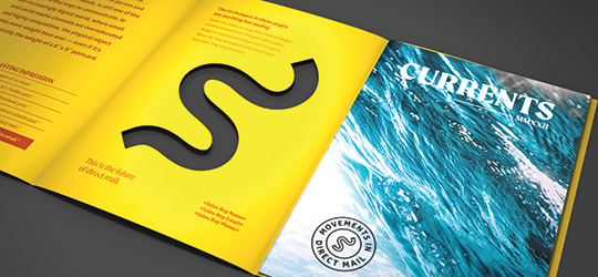 Photo of a stylish printed brochure