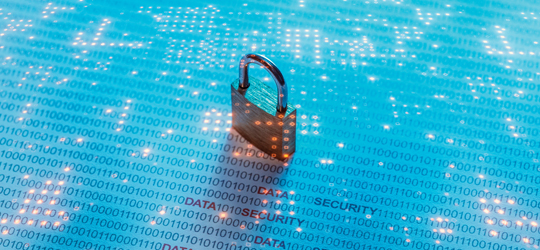 Data Security Screen and Padlock