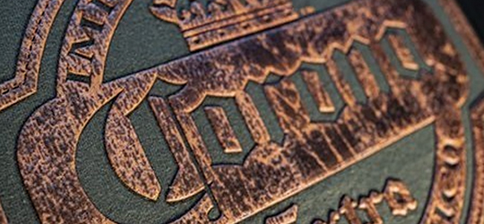 Corona simulated leather print