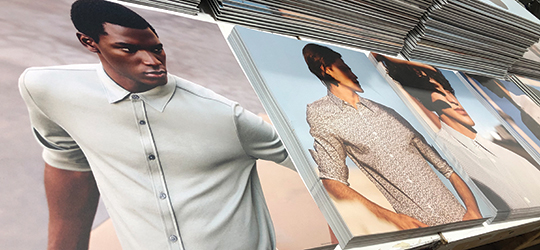 wide-format prints of men wearing button-down shirts