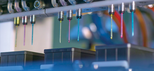 Close up of Ink in Printers