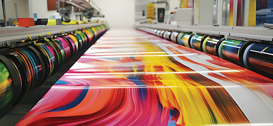 wide-format print of large paintbrush strokes