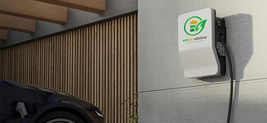 electric vehicle charging port with printed logo