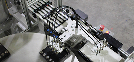 Close up of a Pad Printing machine